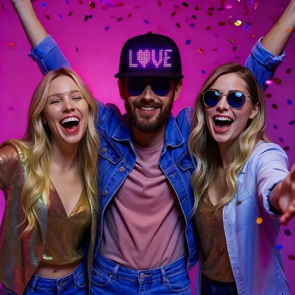 NWT - 1PC Programmable LED Baseball Cap – Because Your Hat Should Talk Back 💡🧢 - Picture 4 of 7